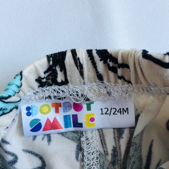 Dot Dot Smile Gray Flower Leggings Size 12-24mo - Picture 2 of 2
